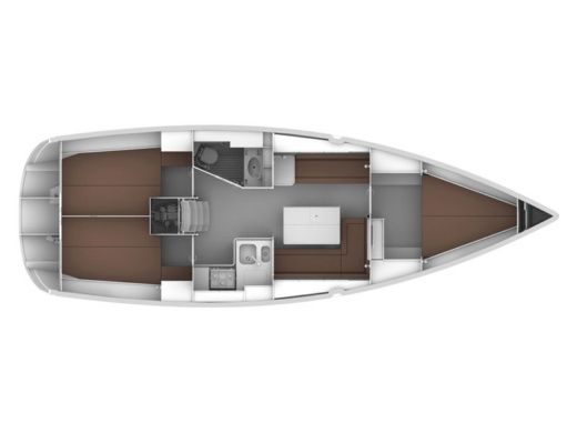 Sailboat BAVARIA 36 CRUISER Boot Grundriss