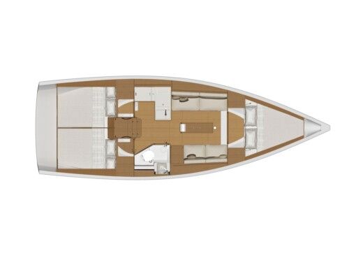 Sailboat DUFOUR 360 Grand Large Boot Grundriss