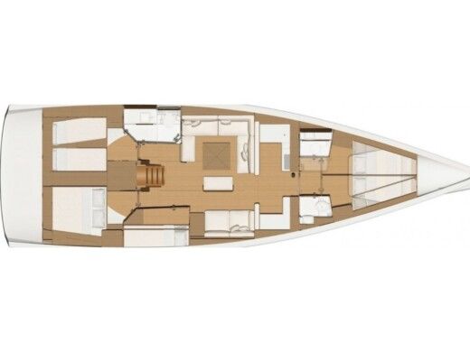 Sailboat Dufour 520 GL Plano del barco