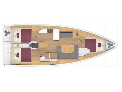 Sailboat  Bavaria C38 boat plan
