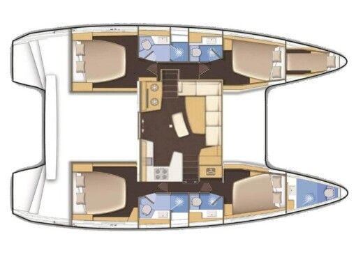 Catamaran  Lagoon 40  boat plan