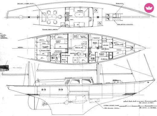 Sailboat Alcor Yacht Classique Plan du bateau