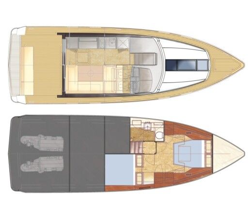 Motorboat Fjord 40 open Boat layout