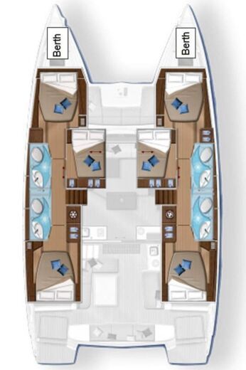 Catamaran Groupe Beneteau Lagoon 50 boat plan