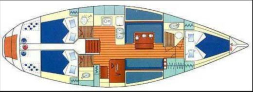 Sailboat Jeanneau Sun Legende 41 Plan du bateau