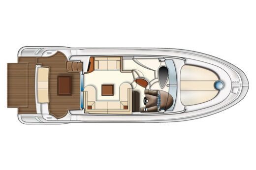Motor Yacht Azimut 43 Flybridge Σχέδιο κάτοψης σκάφους