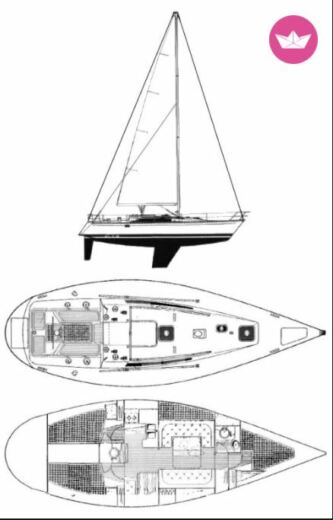 Sailboat Beneteau First 38 boat plan