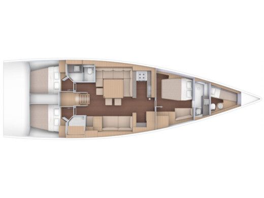 Sailboat Dufour Dufour 56 Exclusive Boat design plan