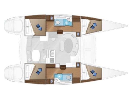 Catamaran  Lagoon 380 S2 Boat design plan