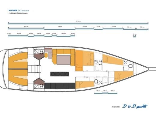 Sailboat  D&D Kufner 57 Boat design plan