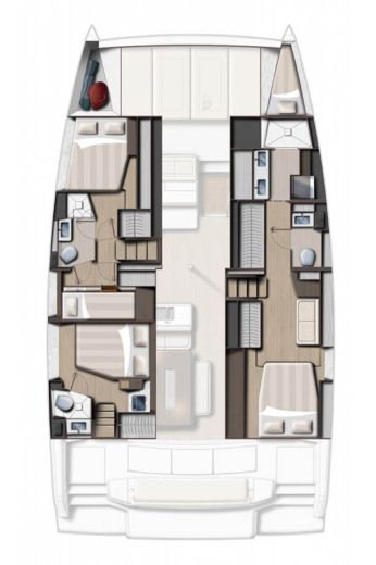 Catamaran Bali - Catana Bali 4.6 - 4 + 1 cab. boat plan