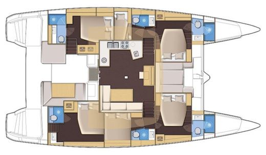 Catamaran Lagoon Lagoon 52 S boat plan