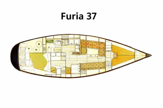 Sailboat Furia 37 Plan du bateau