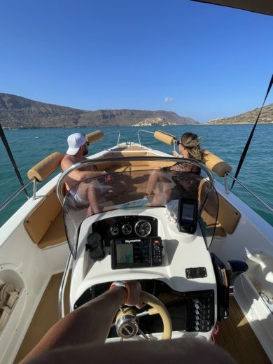 Agios Nikolaos Motorboat Karel F19 alt tag text