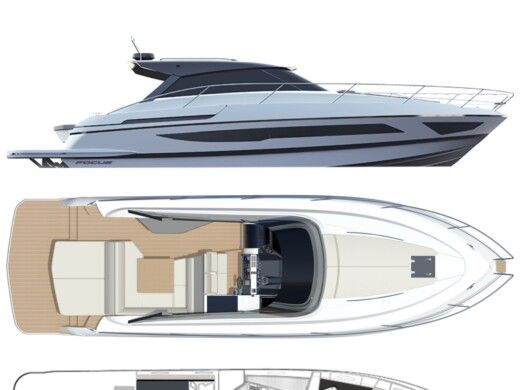 Motorboat Focus Motot Yachts B.V. Focus Power 44 Hard Top Boat layout