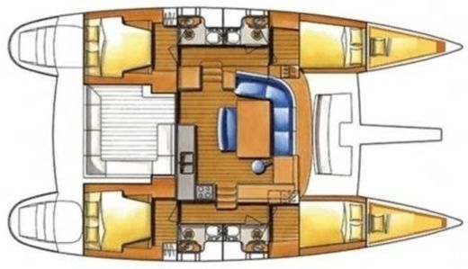 Catamaran Lagoon Lagoon 440 Plattegrond van de boot