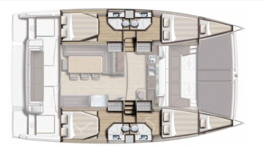 Catamaran Bali - Catana Bali 4.3 Plattegrond van de boot