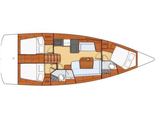 Sailboat BENETEAU 41.1 Σχέδιο κάτοψης σκάφους