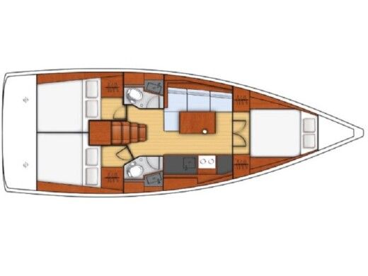 Sailboat BENETEAU OCEANIS 38.1 boat plan