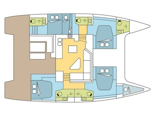 Catamaran  Saona 47 boat plan
