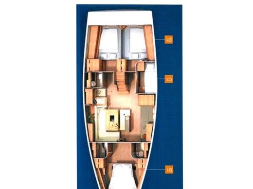 Sailboat HANSE 505 boat plan