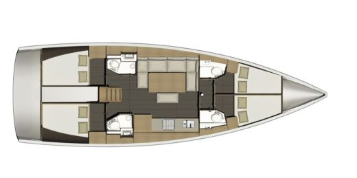 Sailboat Dufour Dufour 460 Gl Plattegrond van de boot