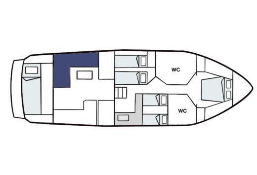 Motorboat Vz Vz 50 Fly Planimetria della barca