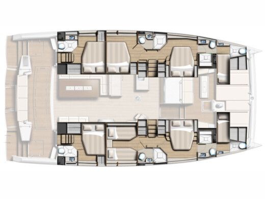 Catamaran  Bali 5.4 Boat layout