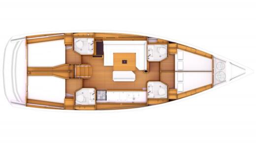 Sailboat Jeanneau Sun Odyssey 469 Boot Grundriss
