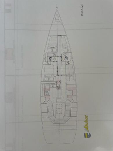 Sailboat Alubat Cigale 16 Plattegrond van de boot