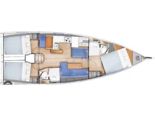 Sailboat  Sun Odyssey 410 Planimetria della barca