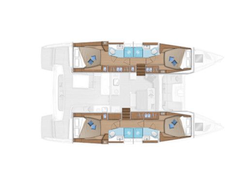 Catamaran Lagoon Lagoon 46 Boot Grundriss