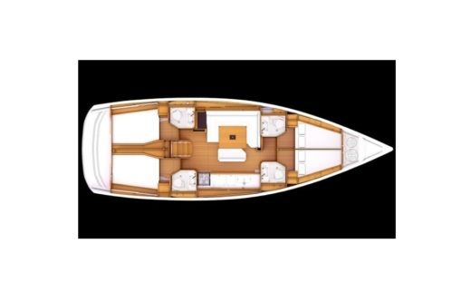 Sailboat Jeanneau Sun Odyssey 469 Plattegrond van de boot