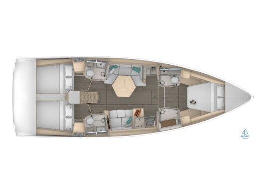Sailboat  Sunsail 44.3 Plan du bateau
