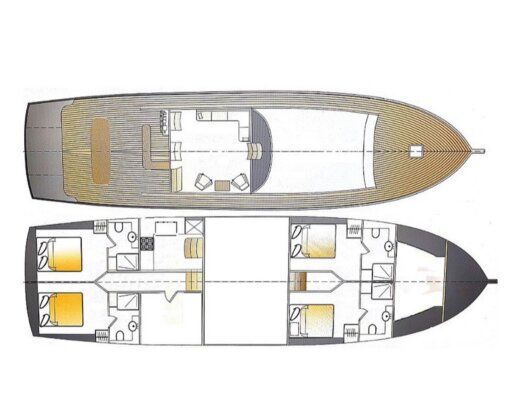 Sail Yacht Gulet Elifim 11 Planimetria della barca