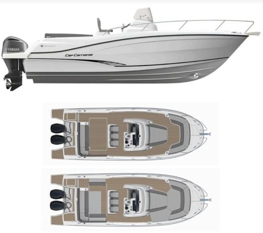 Motorboat Jeanneau Cap Camarat 7.5 CC série 3 boat plan