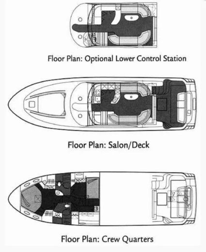 Motor Yacht Sea Ray Flybridge Boat layout