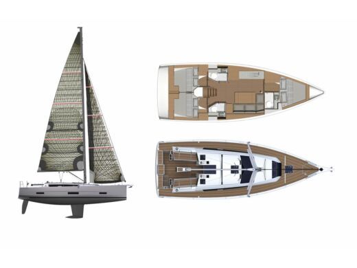 Sailboat Dufour Dufour 390 Grand Large Plano del barco