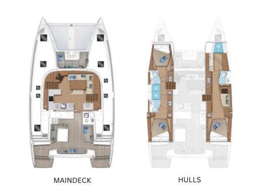 Catamaran  Lagoon 46 Boat design plan