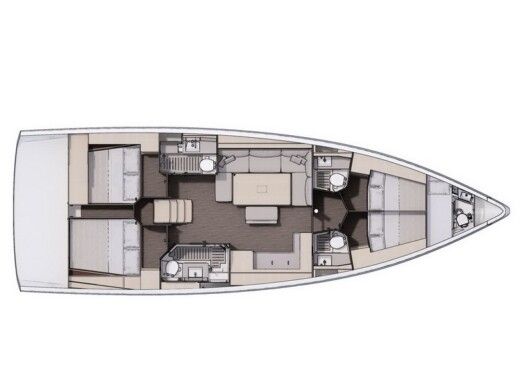 Sailboat  Dufour 470 Plattegrond van de boot