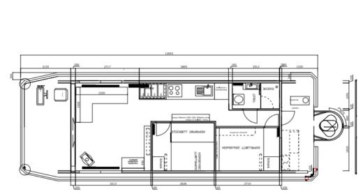 Houseboat WOMA D12 Boot Grundriss