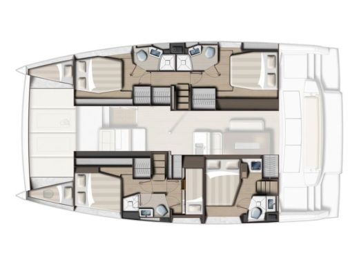 Catamaran  Bali 4.6 Boot Grundriss