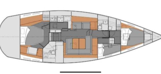Sailboat Wauquiez PILOT SALOON 48 (New) Plan du bateau