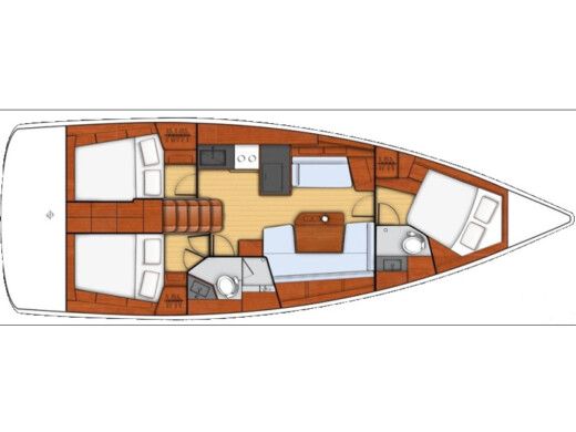 Sailboat BENETEAU OCEANIS 41.1 Plattegrond van de boot