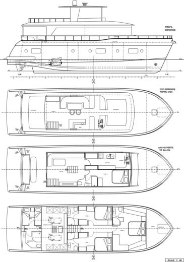 Motor Yacht Belsa Yachting 2023 Planta da embarcação