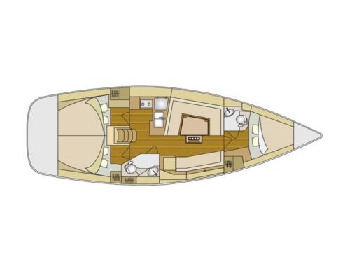 Sailboat Elan Impression 384 Plano del barco