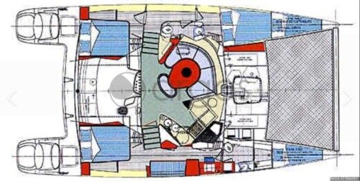 Catamaran Fountaine Pajot Belize 43 boat plan