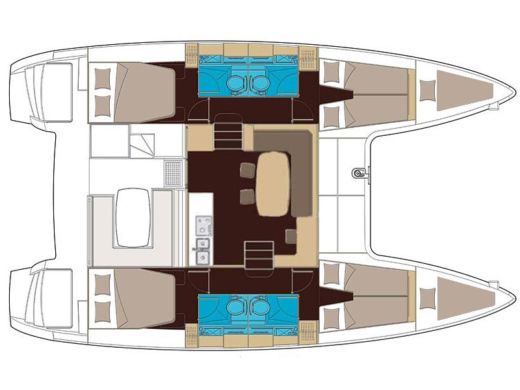 Catamaran Lagoon Lagoon 400 S2 Limited Edition Plan du bateau