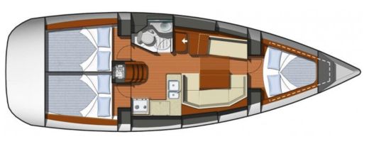 Sailboat Jeanneau Sun Odyssey 36i boat plan