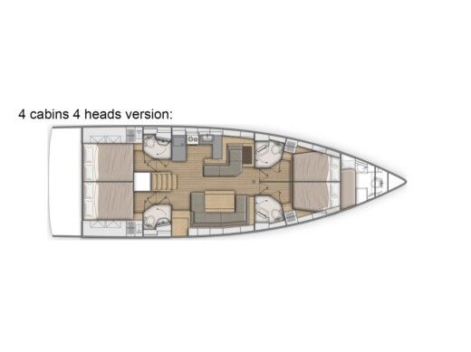 Sailboat BENETEAU OCEANIS 51.1 Boat design plan